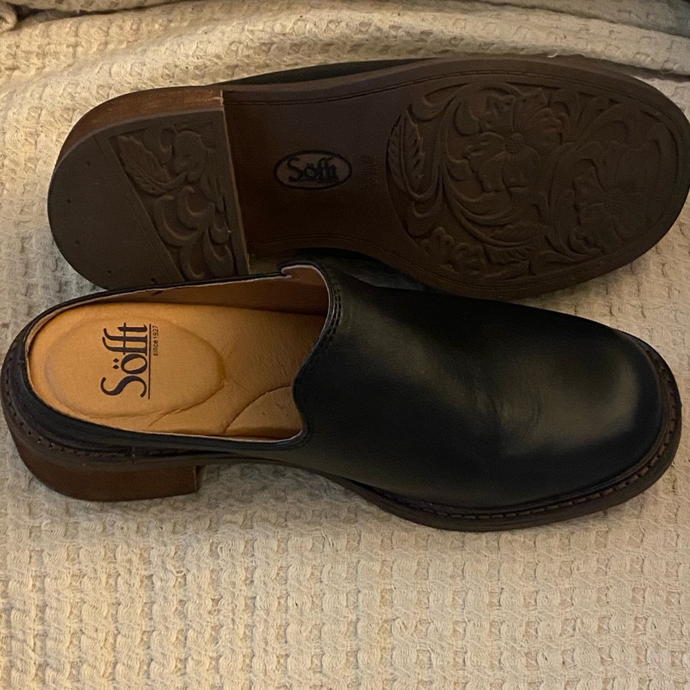 Sofft Men's Black Leather Loafers